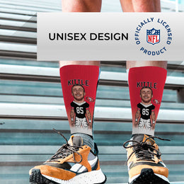 San Francisco 49ers NFL Adult V Curve MVP Player Crew Socks - Red