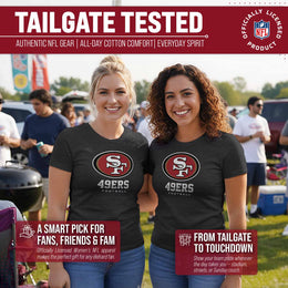 San Francisco 49ers Women's NFL Ultimate Fan Logo Short Sleeve T-Shirt - Black
