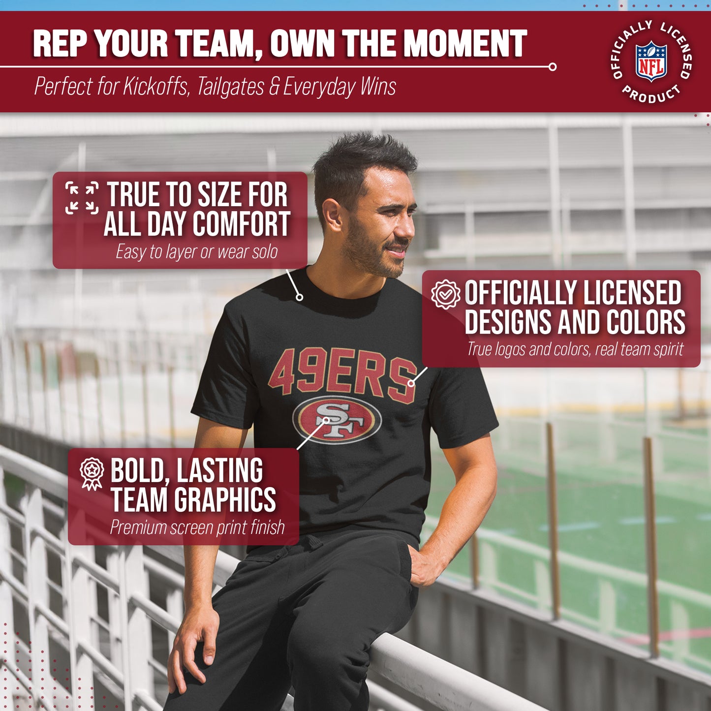 San Francisco 49ers NFL Home Team Tee - Black