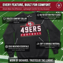 San Francisco 49ers NFL Adult True Fan Crewneck Sweatshirt - Charcoal