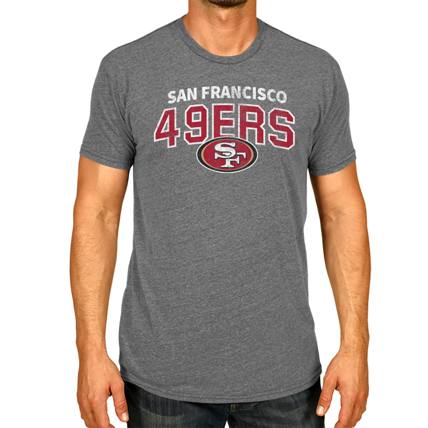 San Francisco 49ers NFL Starting Fresh Short Sleeve Heather T-Shirt - Sport Gray