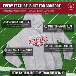 San Francisco 49ers NFL Adult Unisex Starting Fresh Ultra Soft Fleece Hooded Sweatshirt - Athletic Heather