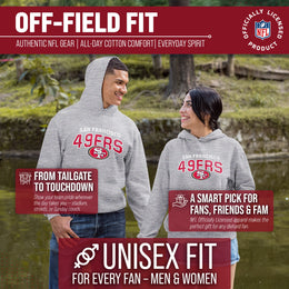 San Francisco 49ers NFL Adult Unisex Starting Fresh Ultra Soft Fleece Hooded Sweatshirt - Athletic Heather