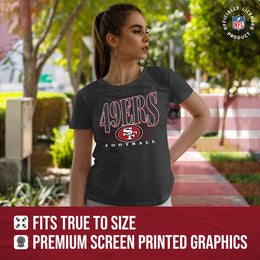 San Francisco 49ers NFL Womens Overtime Blueprint Tag-Less T-Shirt - Black