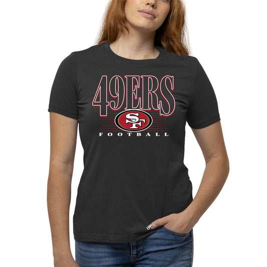 San Francisco 49ers NFL Womens Overtime Blueprint Tag-Less T-Shirt - Black
