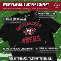 San Francisco 49ers NFL Youth Gameday Football T-Shirt - Black