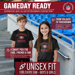 San Francisco 49ers NFL Youth Gameday Football T-Shirt - Black