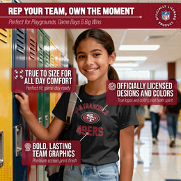 San Francisco 49ers NFL Youth Gameday Football T-Shirt - Black