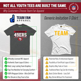 San Francisco 49ers NFL Youth Short Sleeve Charcoal T Shirt - Charcoal