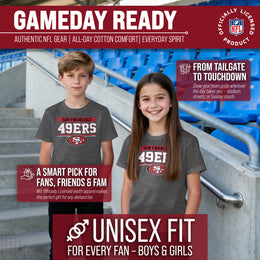 San Francisco 49ers NFL Youth Short Sleeve Charcoal T Shirt - Charcoal