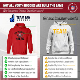San Francisco 49ers NFL Youth Gameday Hooded Sweatshirt - Red