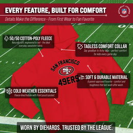 San Francisco 49ers NFL Youth Gameday Hooded Sweatshirt - Red