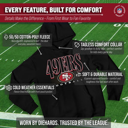 San Francisco 49ers NFL Youth Overtime Blueprint Football Fleece Hooded Sweatshirt - Black
