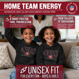 San Francisco 49ers NFL Youth Overtime Blueprint Football Fleece Hooded Sweatshirt - Black