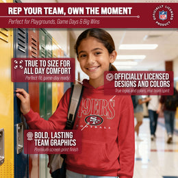 San Francisco 49ers NFL Youth Overtime Blueprint Football Fleece Hooded Sweatshirt - Red