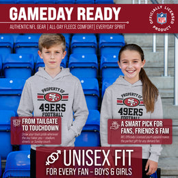 San Francisco 49ers NFL Youth Property Of Hooded Sweatshirt - Sport Gray