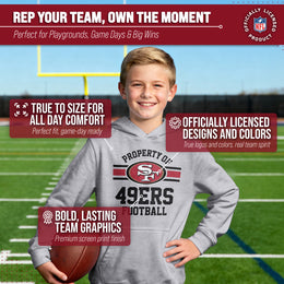 San Francisco 49ers NFL Youth Property Of Hooded Sweatshirt - Sport Gray