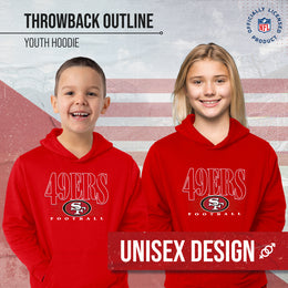 San Francisco 49ers NFL Youth Overtime Blueprint Football Fleece Hooded Sweatshirt - Red