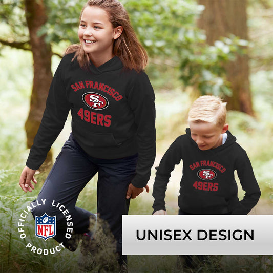 San Francisco 49ers NFL Youth Gameday Hooded Sweatshirt - Black