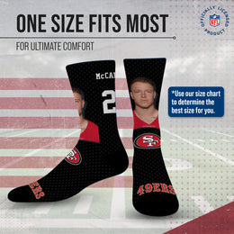 San Francisco 49ers NFL Youth Roster Player Crew Socks - Black