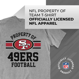 San Francisco 49ers NFL Adult Property Of T-Shirt - Sport Gray
