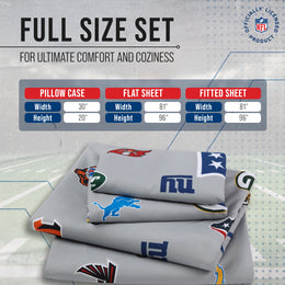 NFL  Ultimate Fan Repeating All Team Logo Bedding Set - Team Color