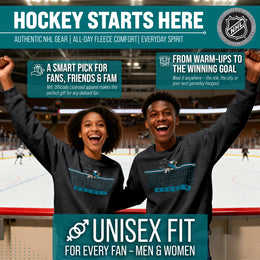 San Jose Sharks NHL Charcoal True Fan Crewneck Sweatshirt - Charcoal