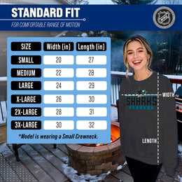 San Jose Sharks NHL Charcoal True Fan Crewneck Sweatshirt - Charcoal