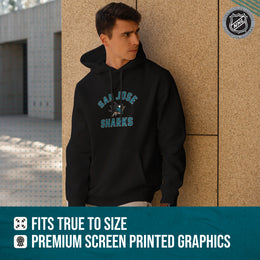 San Jose Sharks Adult NHL Gameday Hooded Sweatshirt - Black