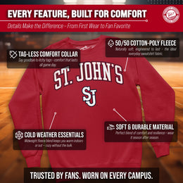 St. John's Red Storm Adult Arch & Logo Soft Style Gameday Crewneck Sweatshirt - Red
