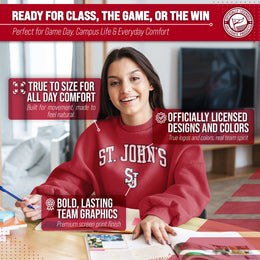 St. John's Red Storm Adult Arch & Logo Soft Style Gameday Crewneck Sweatshirt - Red