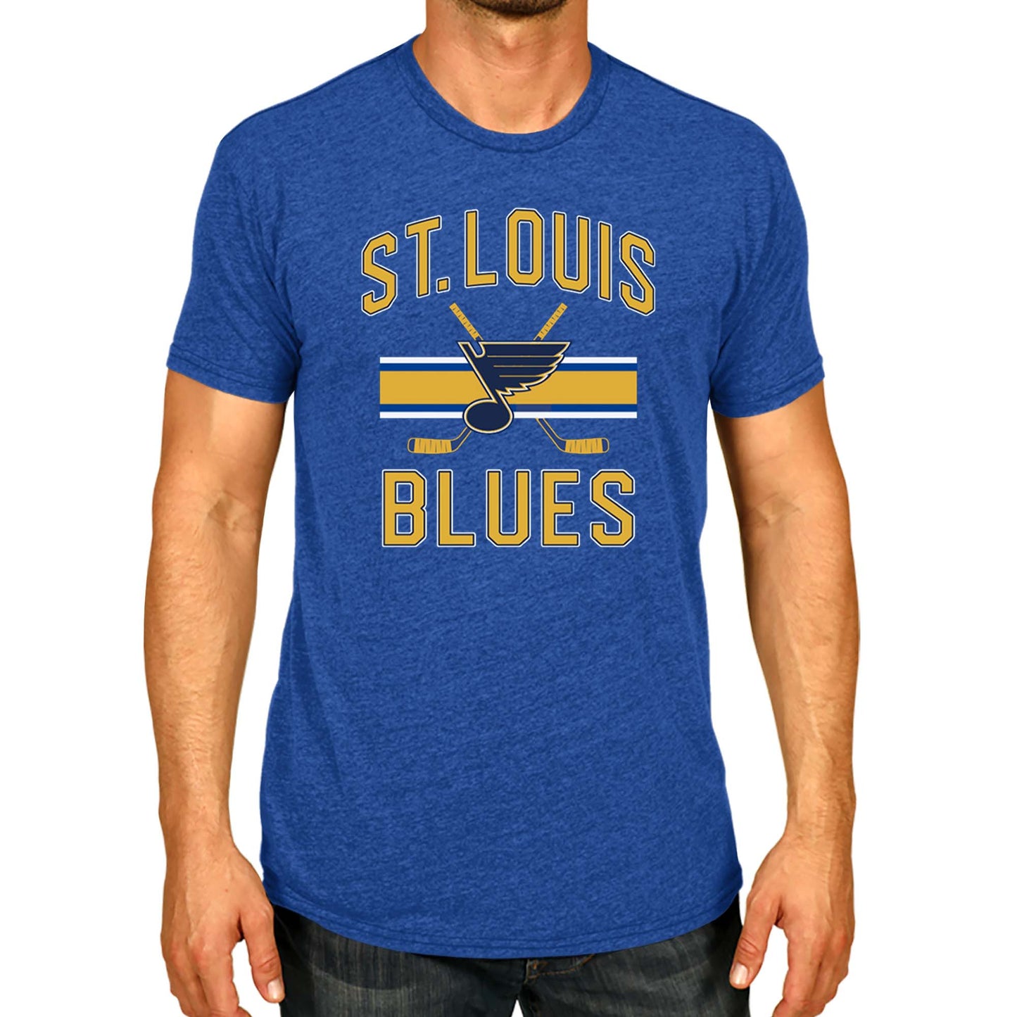 St. Louis Blues NHL Adult Faceoff Tag-Less T-Shirt - Royal