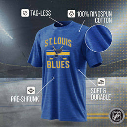 St. Louis Blues NHL Adult Faceoff Tag-Less T-Shirt - Royal