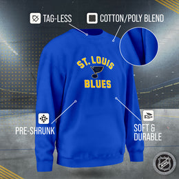 St. Louis Blues Adult NHL Gameday Crewneck Sweatshirt - Royal