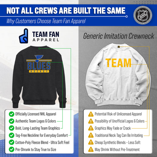 St. Louis Blues NHL Charcoal True Fan Crewneck Sweatshirt - Charcoal