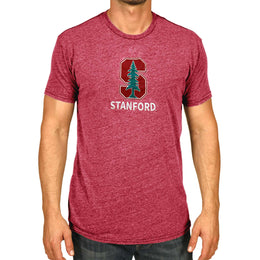 Stanford Cardinal Adult MVP Heathered Cotton Blend T-Shirt - Cardinal