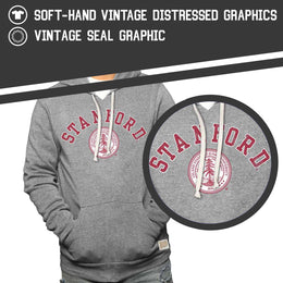 Stanford Cardinal College Gray University Seal Hooded Sweatshirt - Gray