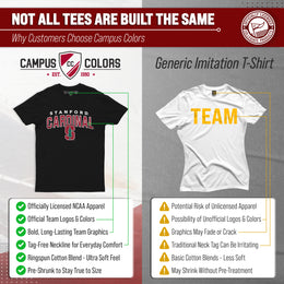 Stanford Cardinal NCAA Adult Unisex Starting Fresh T-Shirt - Black Heather