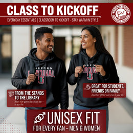 Stanford Cardinal NCAA Adult Unisex Starting Fresh Heathered Hooded Fleece Sweatshirt - Black Heather
