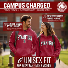 Stanford Cardinal NCAA Adult Tackle Twill Hooded Sweatshirt - Cardinal