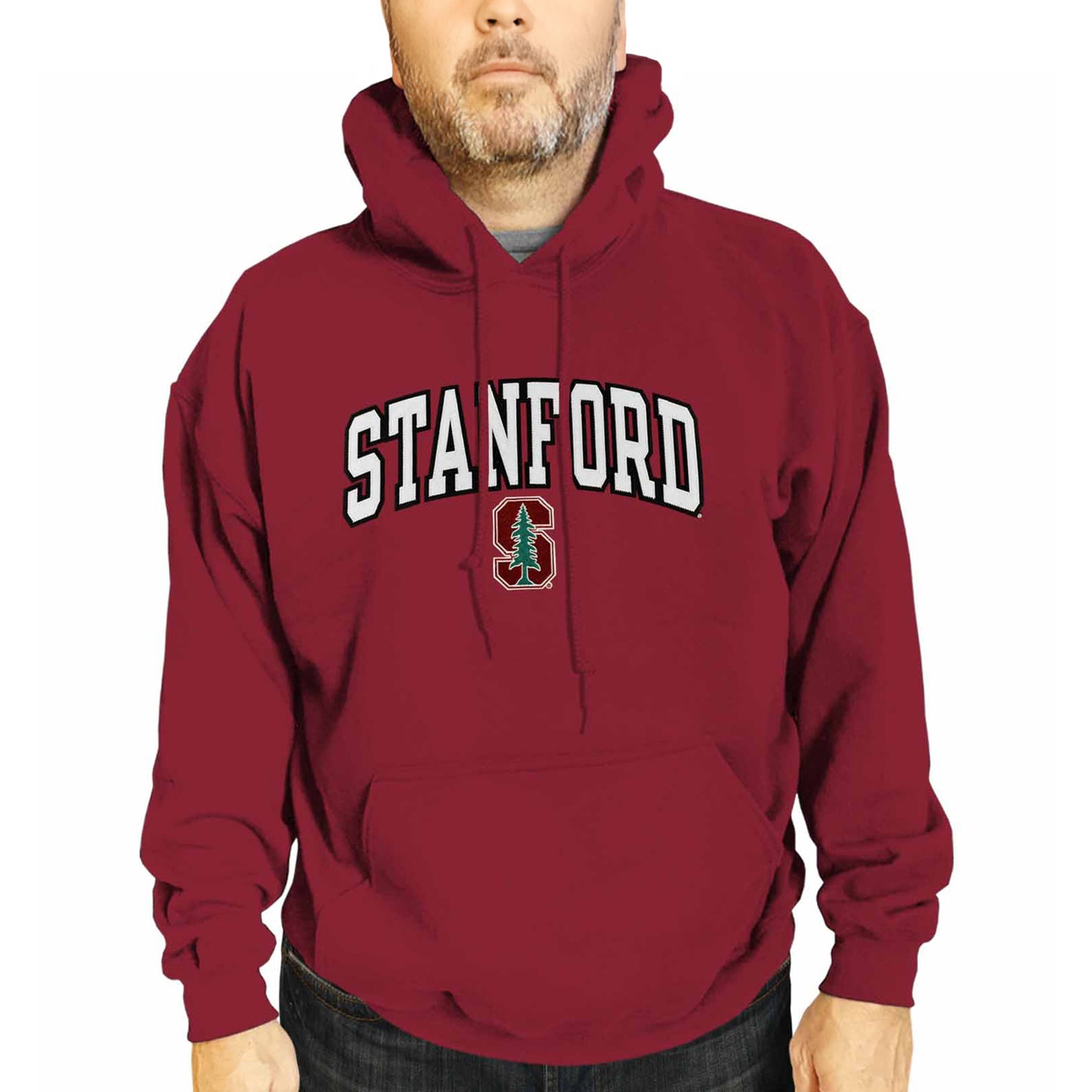 Stanford Cardinal NCAA Adult Tackle Twill Hooded Sweatshirt - Cardinal