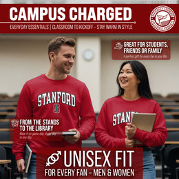Stanford Cardinal Adult Tackle Twill Crewneck - Cardinal