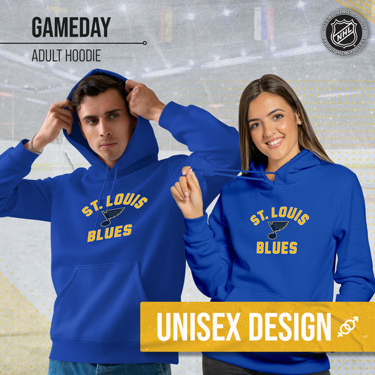 St. Louis Blues Adult NHL Gameday Hooded Sweatshirt - Royal