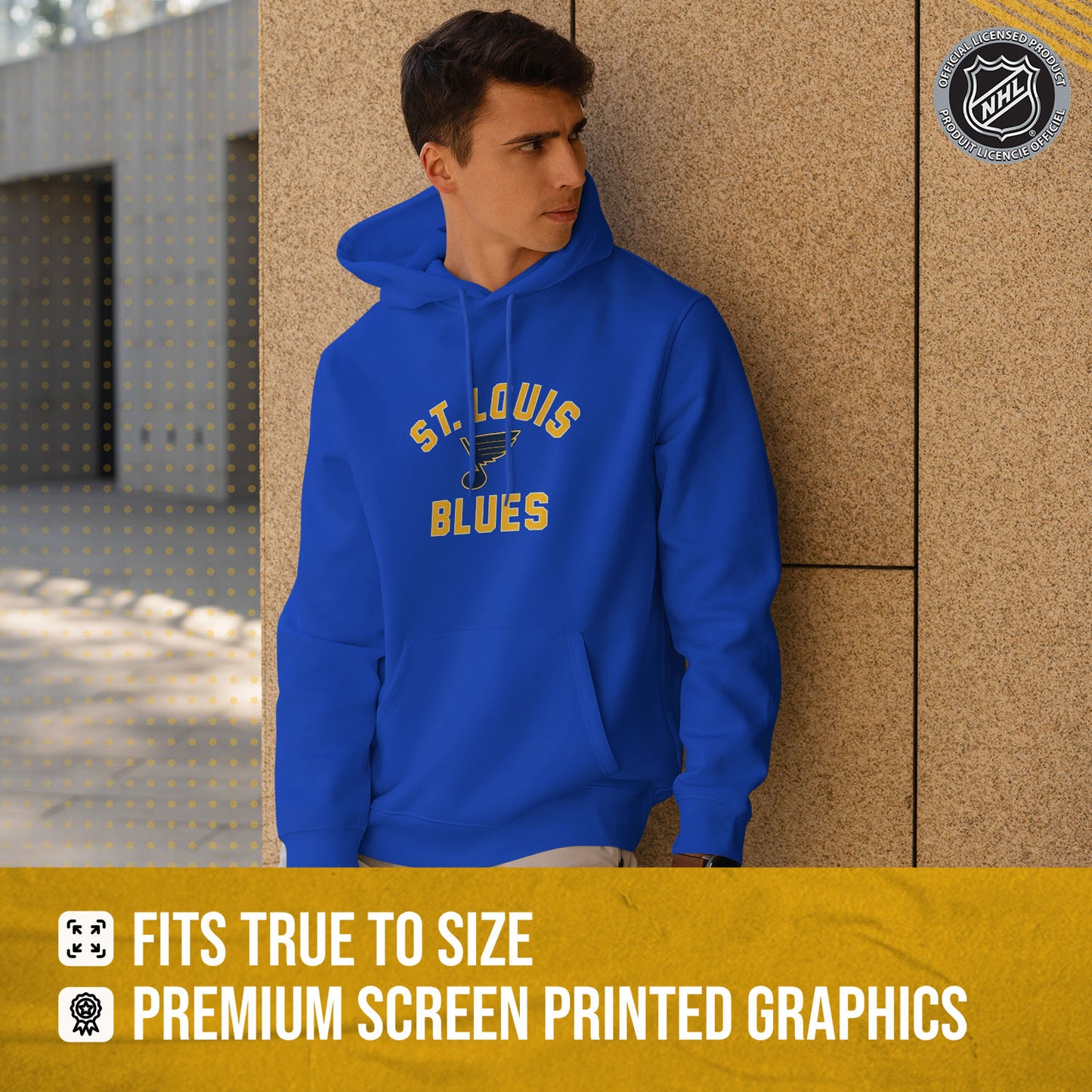 St. Louis Blues Adult NHL Gameday Hooded Sweatshirt - Royal