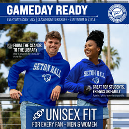 Seton Hall Pirates Adult Arch & Logo Soft Style Gameday Hooded Sweatshirt - Royal