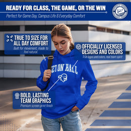 Seton Hall Pirates Adult Arch & Logo Soft Style Gameday Hooded Sweatshirt - Royal