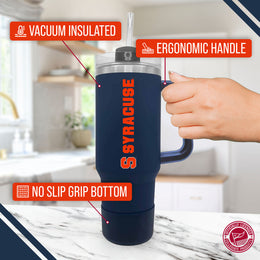 Syracuse Orange College & University 40 oz Travel Tumbler With Handle - Navy