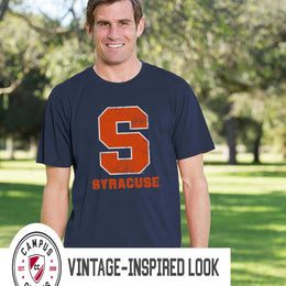 Syracuse Orange Adult MVP Heathered Cotton Blend T-Shirt - Navy