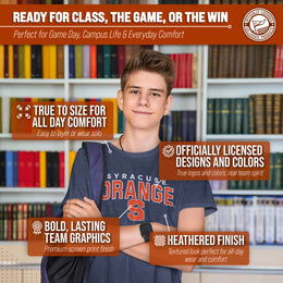 Syracuse Orange NCAA Adult Unisex Starting Fresh T-Shirt - Navy Heather