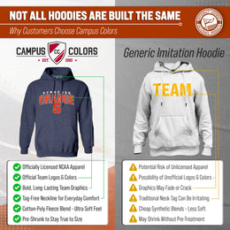 Syracuse Orange NCAA Adult Unisex Starting Fresh Heathered Hooded Fleece Sweatshirt - Navy Heather